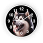 Husky Face Wall Clock – Cute Siberian Dog Home Decor, Pet Lover Gift