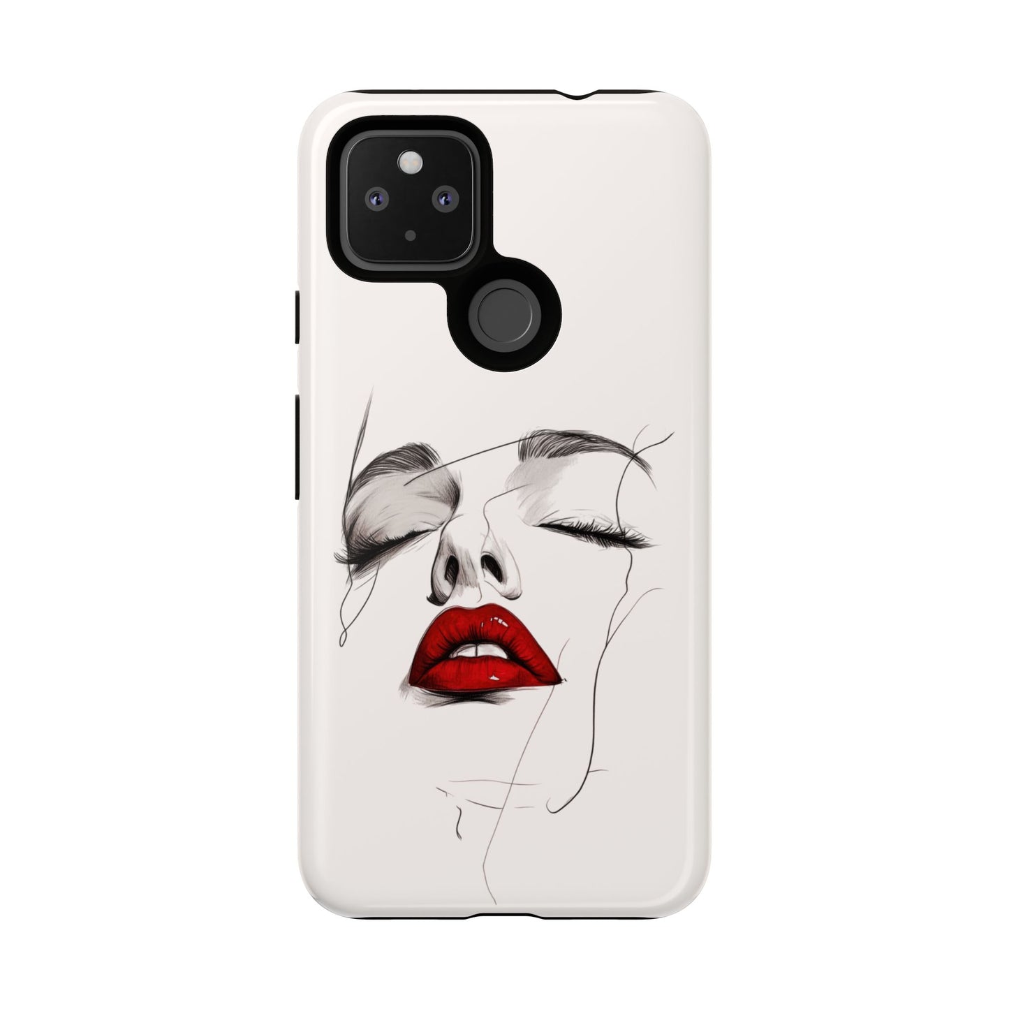 Stylish Phone Case with Artistic Lip Design, Femme Tech Accessory, Trendy Device Cover, Gift for Her, Unique Phone Accessories