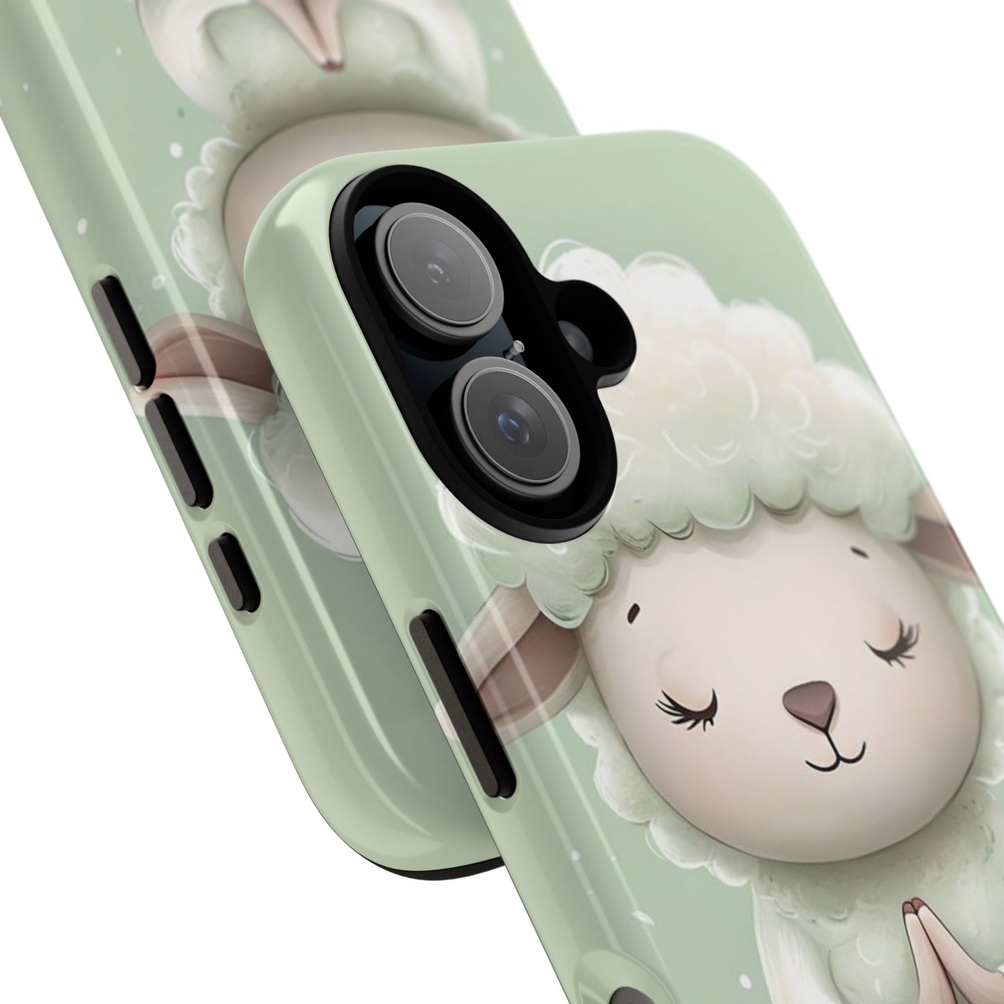 Meditating Lamb Phone Case — Cute Pastel Protective iPhone Cover