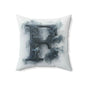 Smoky Letter 'F' Decorative Throw Pillow — Monogram Initial Accent Cushion