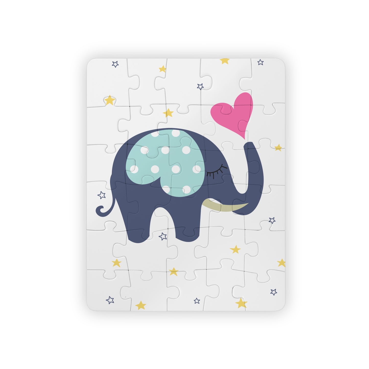 Cute Polka Dot Elephant Kids Puzzle