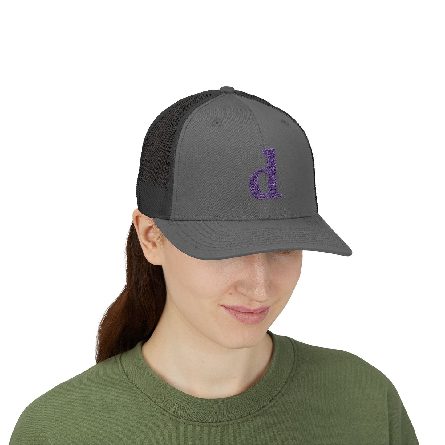 Glitter Initial Snapback Trucker Cap, Personalized Hat, Custom Cap, Trendy Hat, Stylish Gift for Him/Her, Summer Fashion Accessory