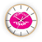 Pink Kiss Lips Wall Clock | Pop Art Lip Print Clock