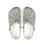 Gray Floral EVA Foam Clogs — Lightweight Garden & Casual Slip-On Shoes