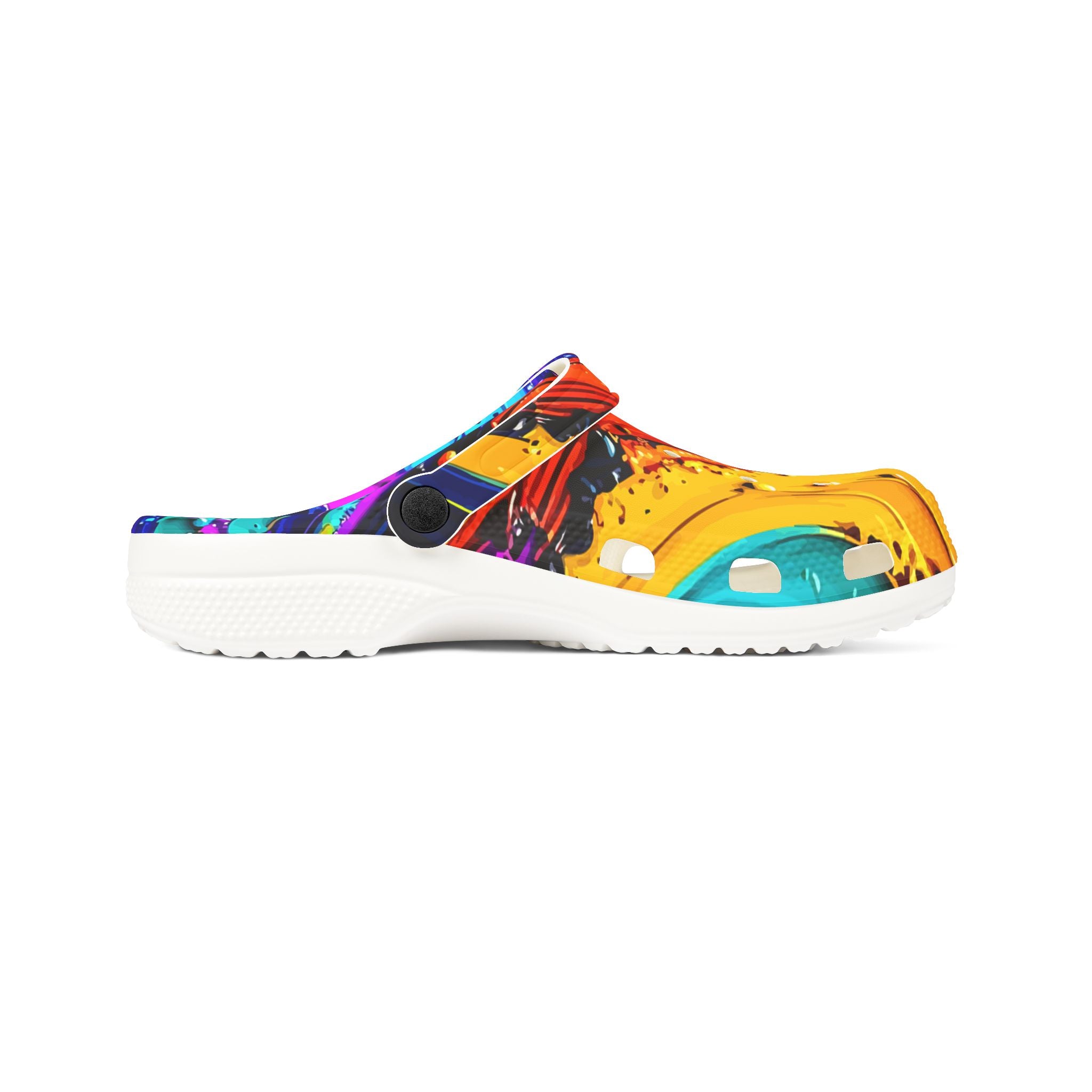 Color Splash EVA Foam Clogs – Vibrant Abstract Slip-On Shoes