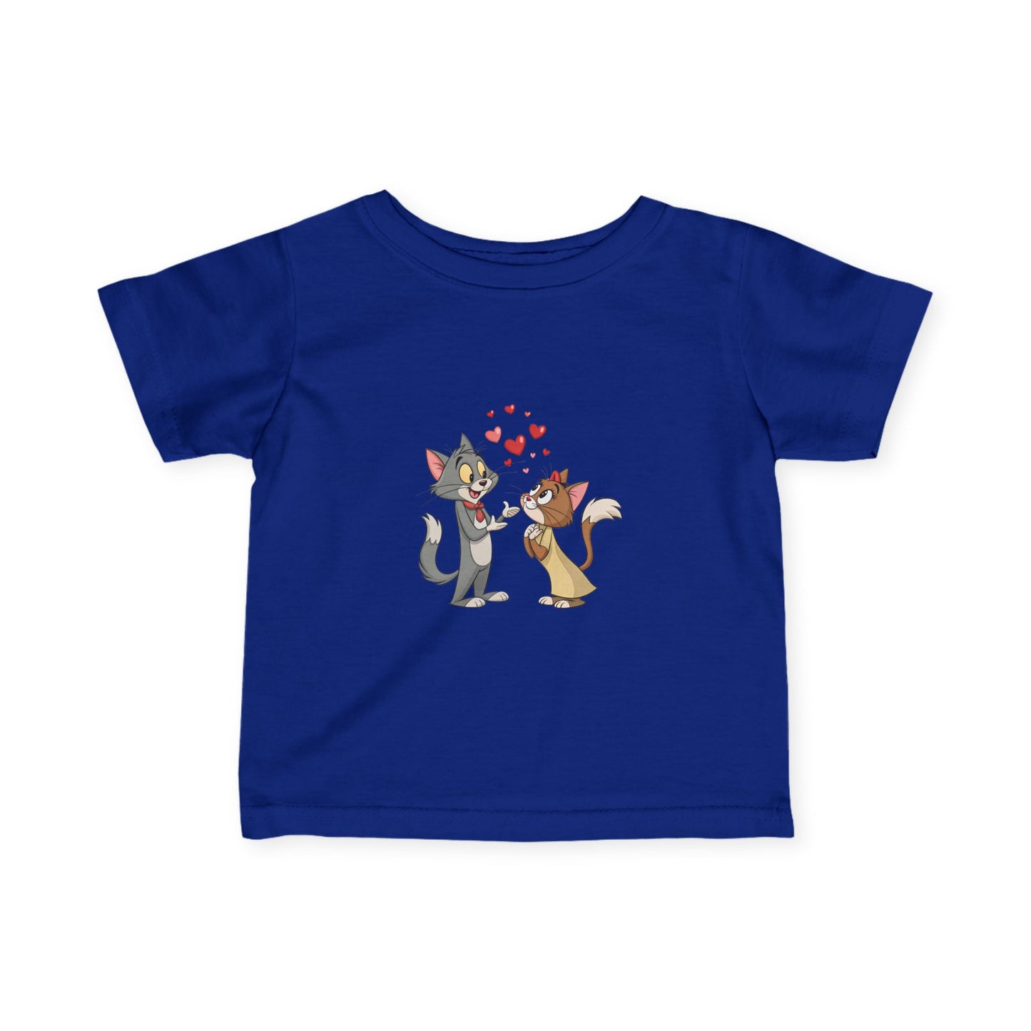 Infant Tee — Cute Cartoon Cats in Love Kids Shirt