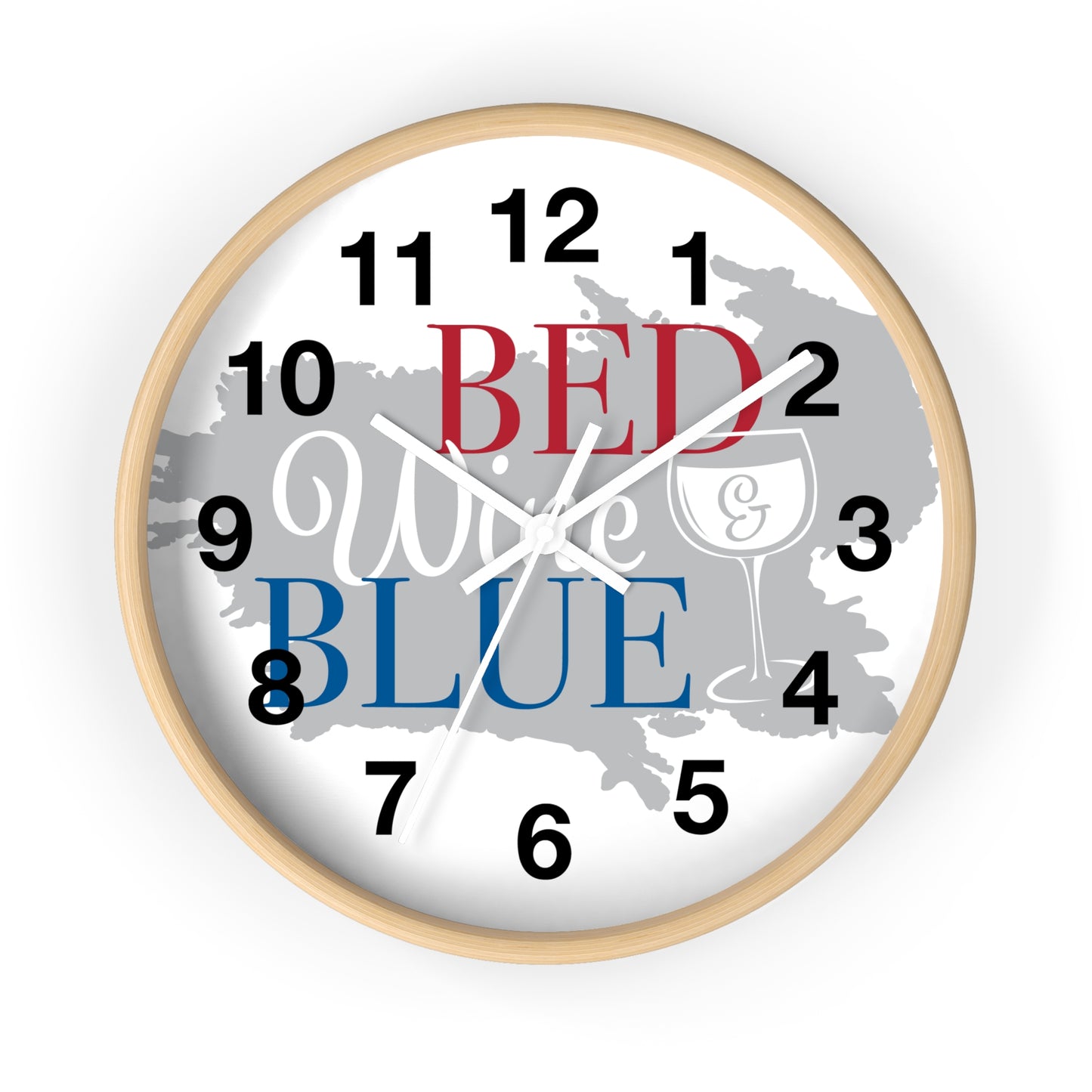 Patriotic Wall Clock - "Bed, White, and Blue" - Home Decor