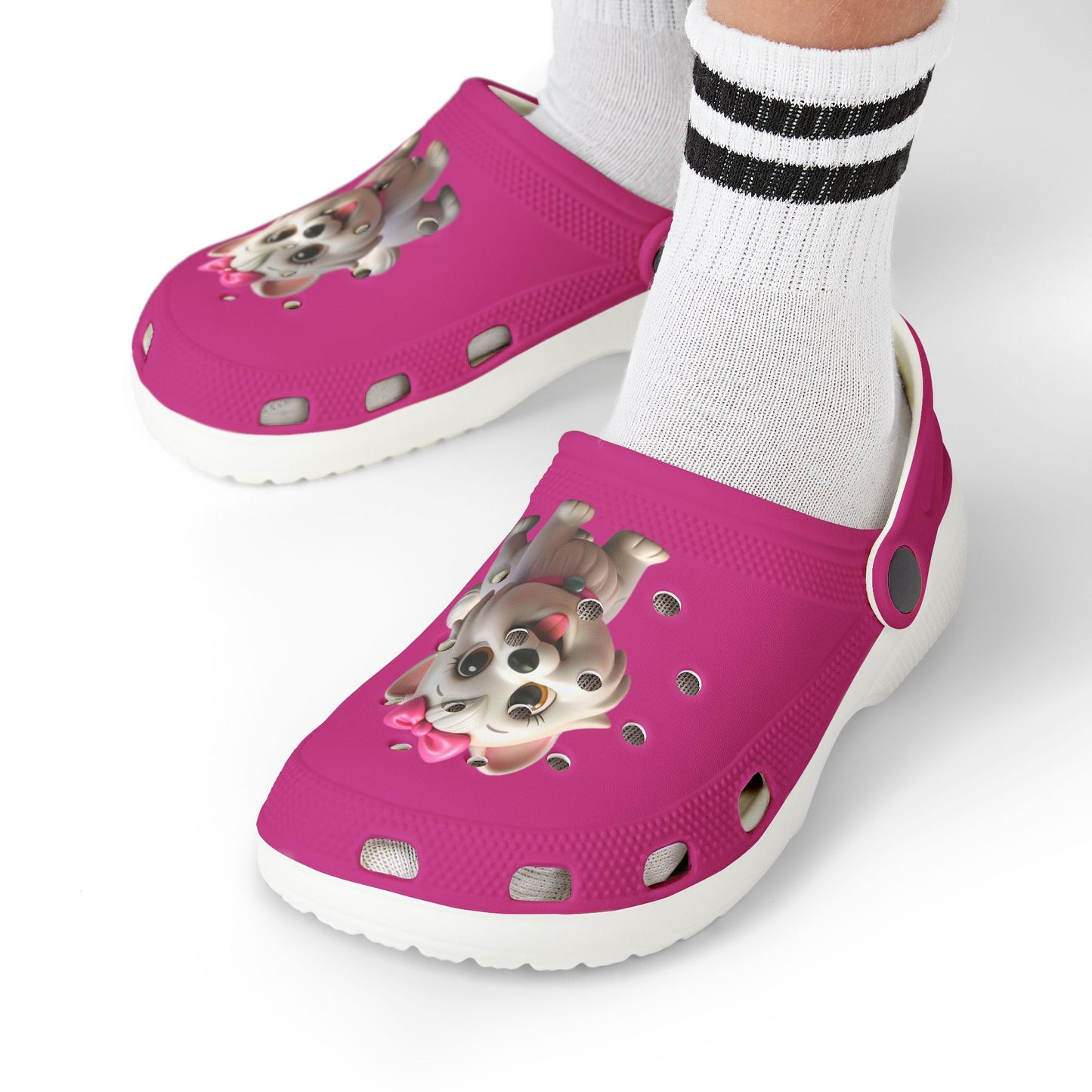 Kids Pink Puppy Clogs — Cute Dog EVA Foam Slip-On Shoes for Toddlers