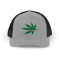 Cannabis Leaf Snapback Trucker Cap | Stylish Hat for Weed Enthusiasts | Perfect for Festivals, Parties, Gifts, and Outdoor Adventures