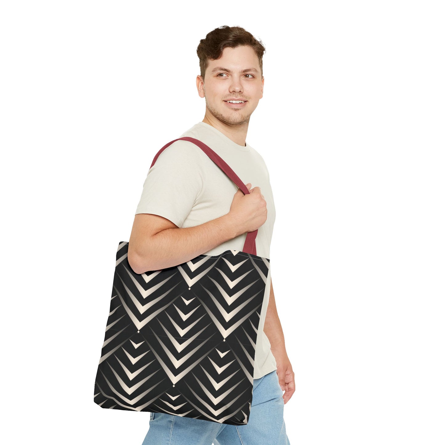 Chic Geometric Tote Bag, Stylish Everyday Bag, Reusable Shopping Tote, Eco-Friendly Gift, Fashion Accessory for All Occasions