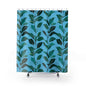 Botanical Leaf Shower Curtain — Teal Green Foliage Pattern for Modern Bathroom