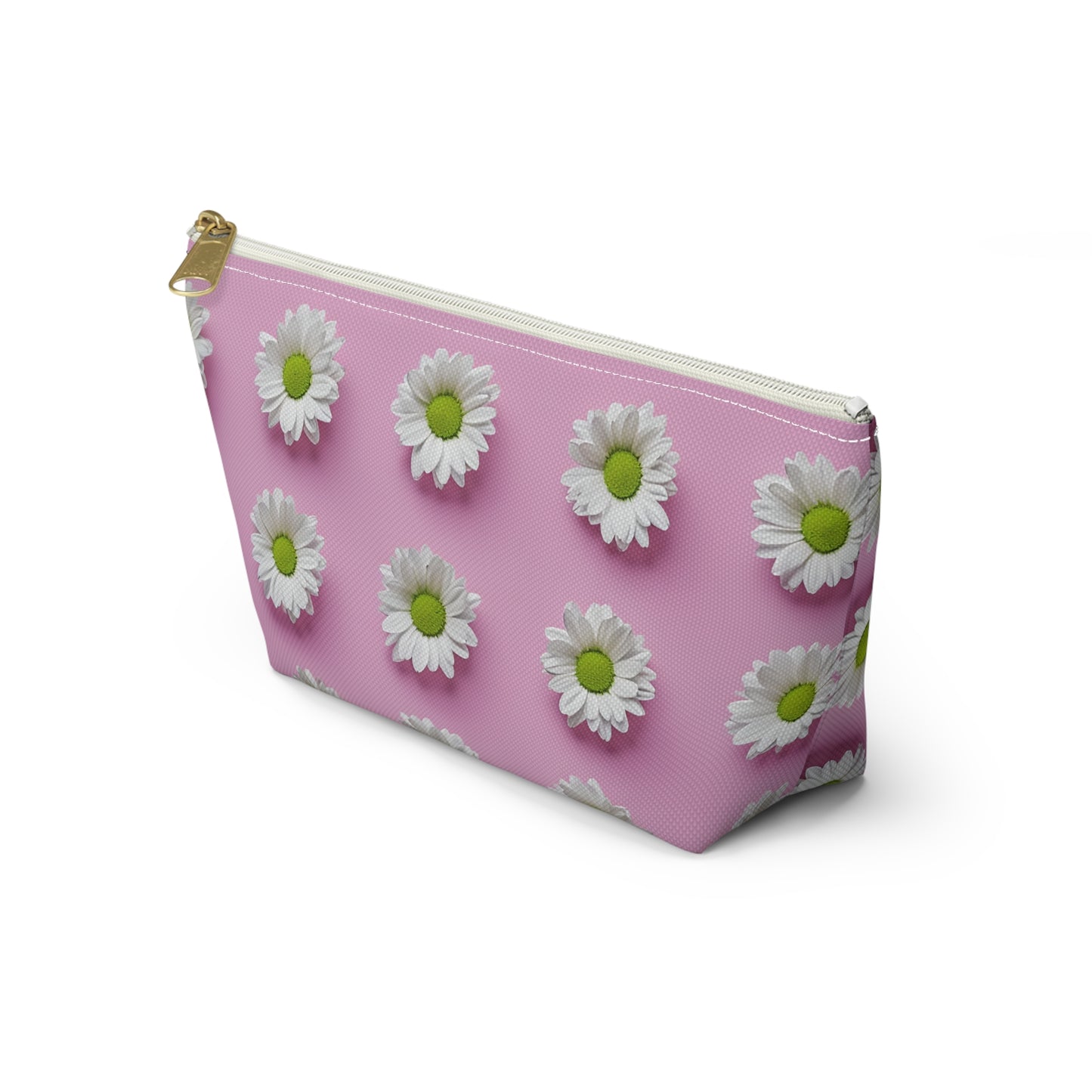 Daisy Print Accessory Pouch | Floral Makeup Bag, Travel Organizer