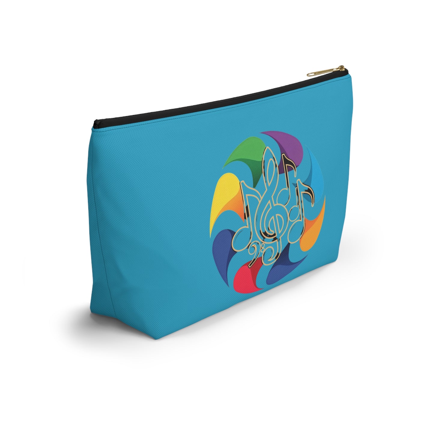 Music Notes Accessory Pouch — Colorful Treble Clef Cosmetic Bag