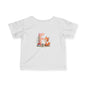 Whimsical Fox Infant Tee, Cute Kids Shirt, Personalized Baby Clothing, Baby Shower Gift, Eco-Friendly Toddler Tee