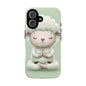 Meditating Lamb Phone Case — Cute Pastel Protective iPhone Cover