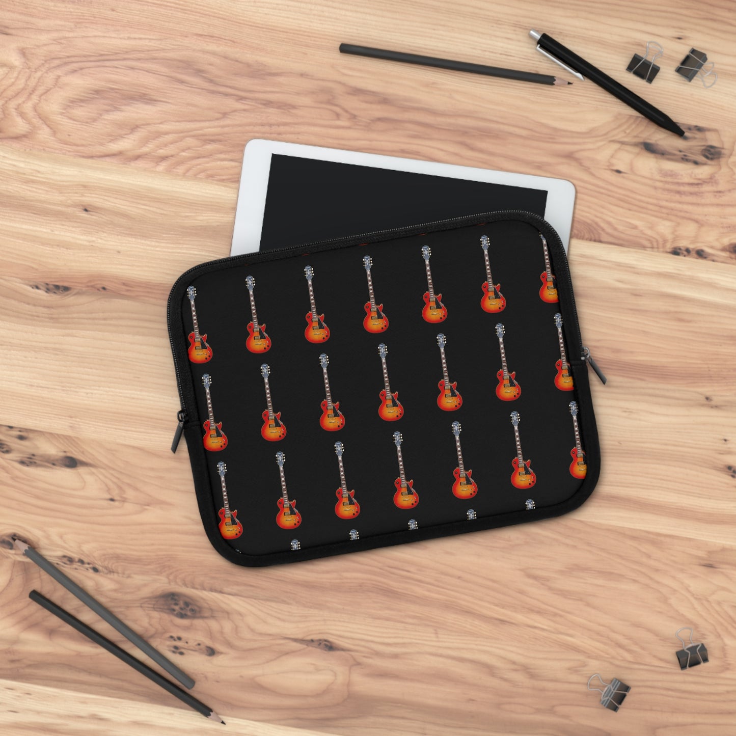 Guitar Pattern Laptop Sleeve | Music Lover Gift