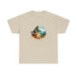 Nature-Inspired Unisex Heavy Cotton Tee, Casual Outfit, Gift for Nature Lovers, Camping Apparel, Outdoor Adventure Shirt