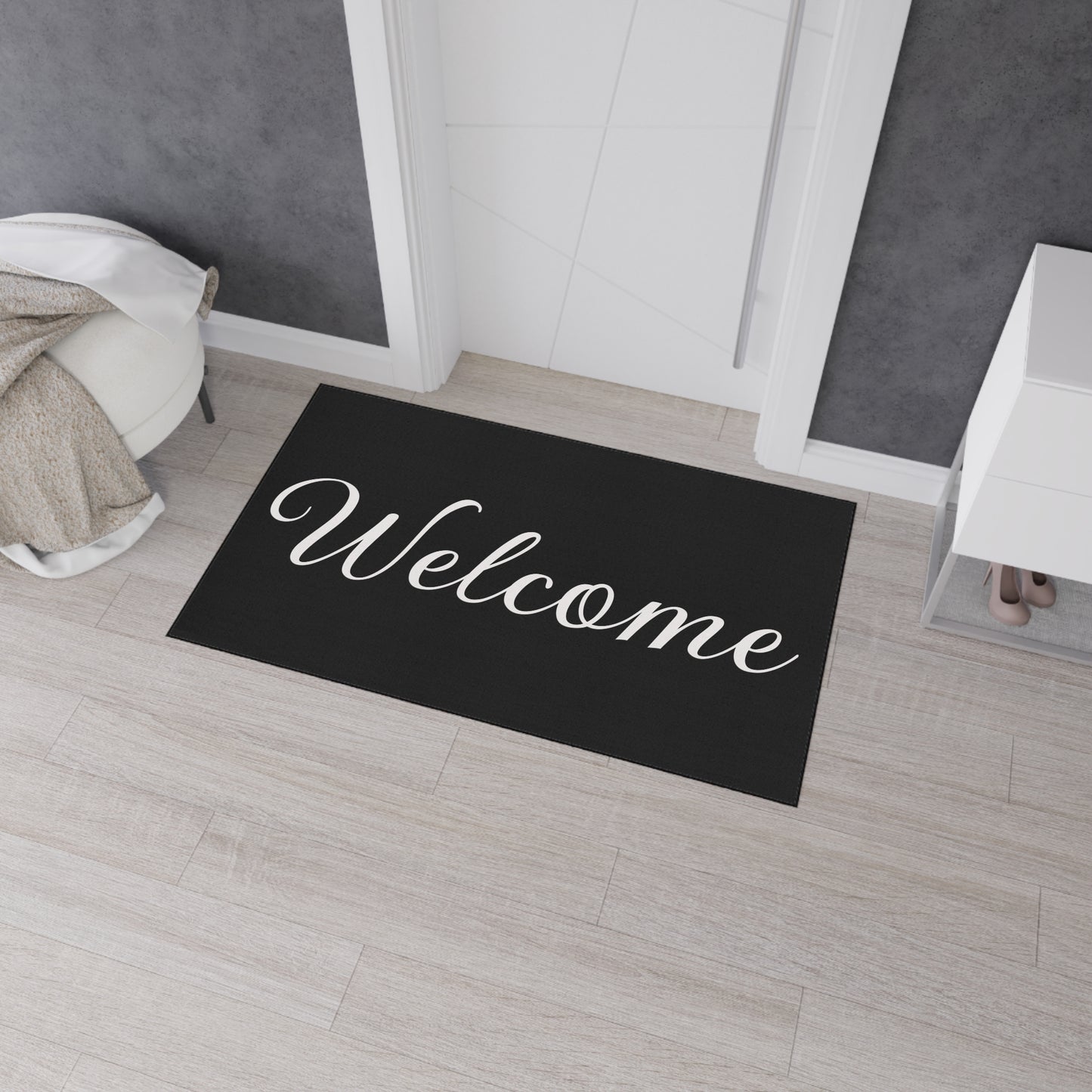 Welcome Heavy Duty Floor Mat — Durable Outdoor/Indoor Doormat with Elegant Script