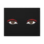 Red Lashes Wall Art Canvas — Glam Eyes Makeup Decor