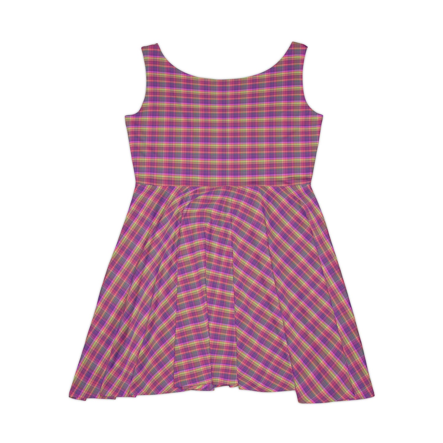 Colorful Women's Skater Dress, Casual Summer Dress, Flowy Dress for Parties, Picnic Outfit, Festival Dress, AOP Style