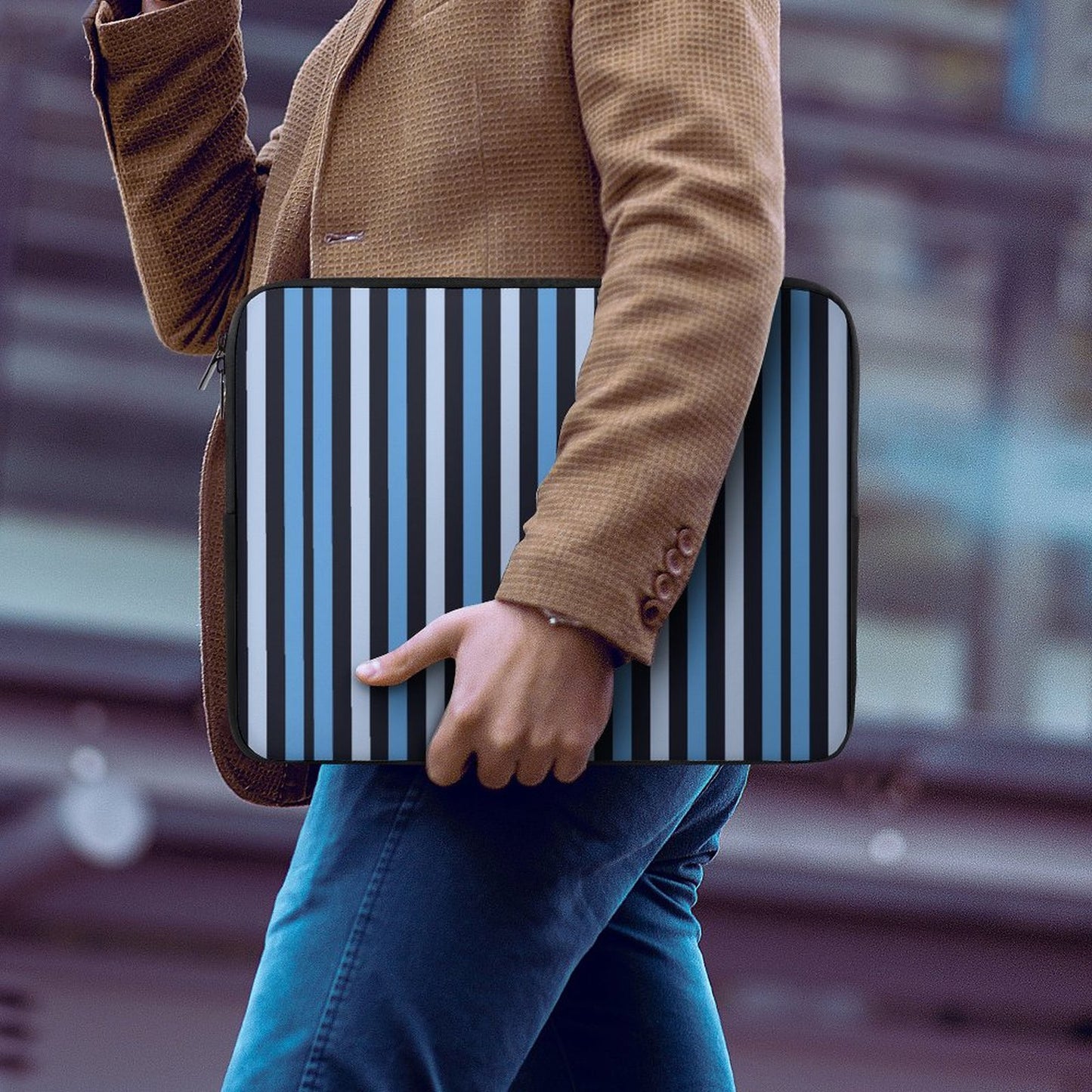 Laptop Case Blue Striped