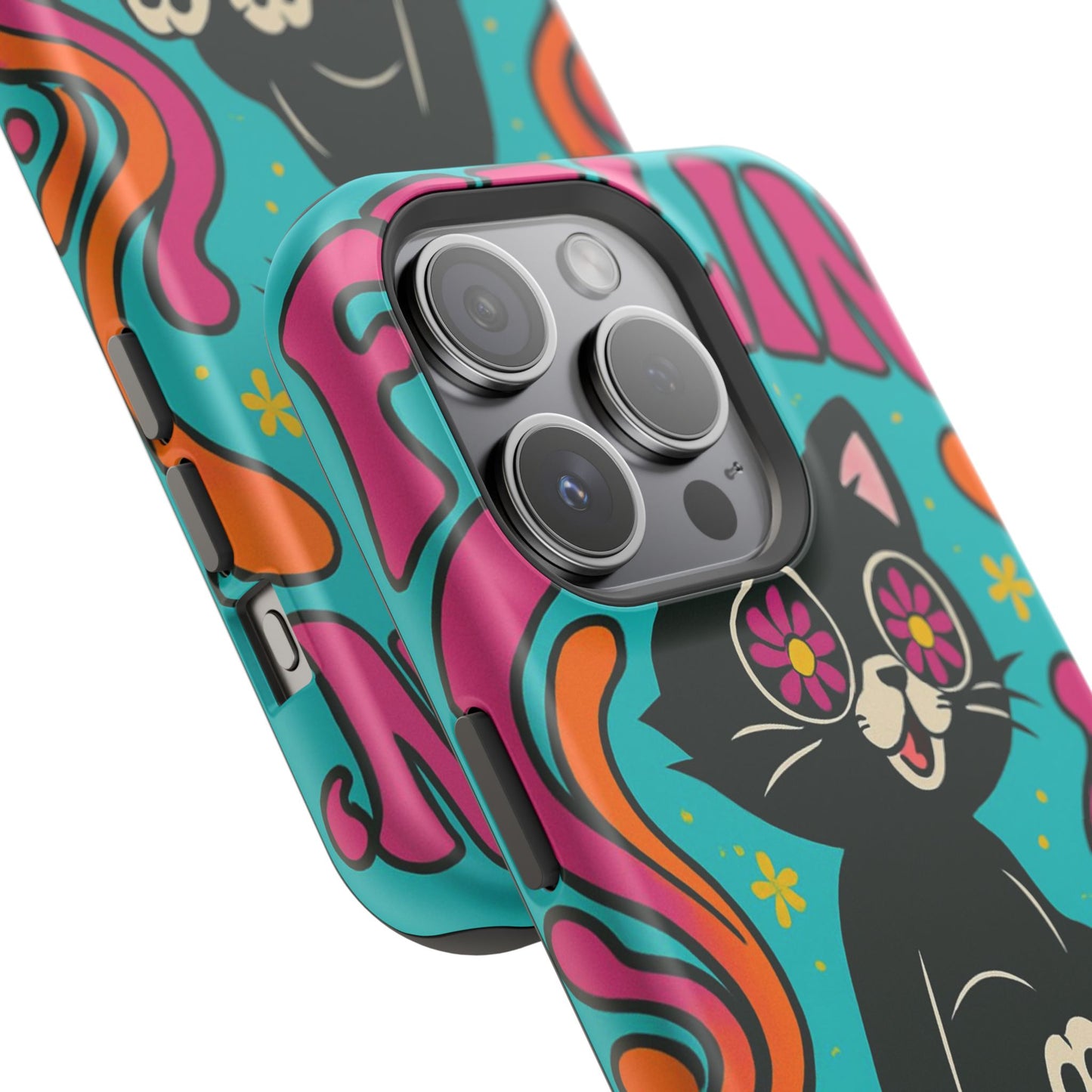 Groovy Cat Magnetic Impact-Resistant Phone Case