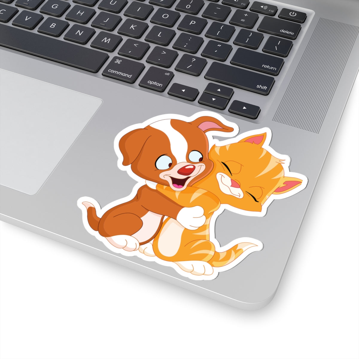 Cute Animal Friendship Kiss-Cut Stickers, Dog and Cat Art Stickers for Laptop, Scrapbooking, Gifts, Kids Decor, Pet Lovers