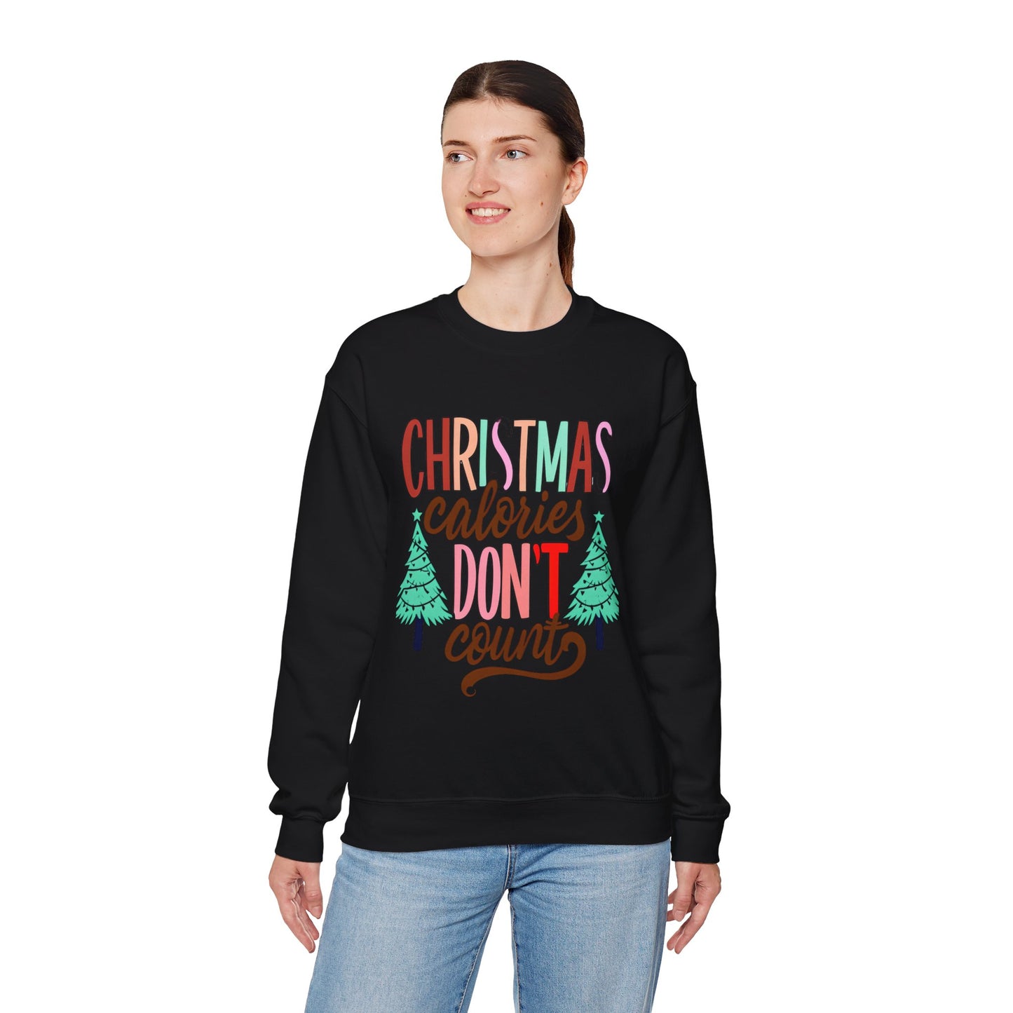 Christmas Calories Don't Count Sweatshirt — Funny Holiday Crewneck