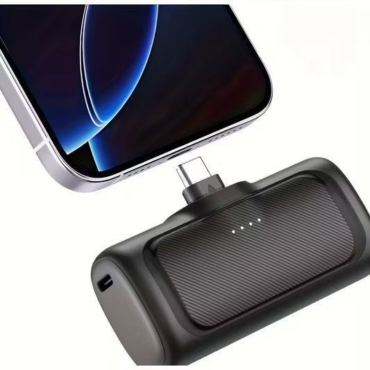 22.5W Fast Charging, 5000mAh Mini Portable Charger, USB-C Power Bank, Full Compatibility, USB Type-C, Dual-mode Power Supply, Rechargeable Lithium Polymer Battery, Suitable for iPhone 16/ 15 Series And Android Devices, Emergency Charging