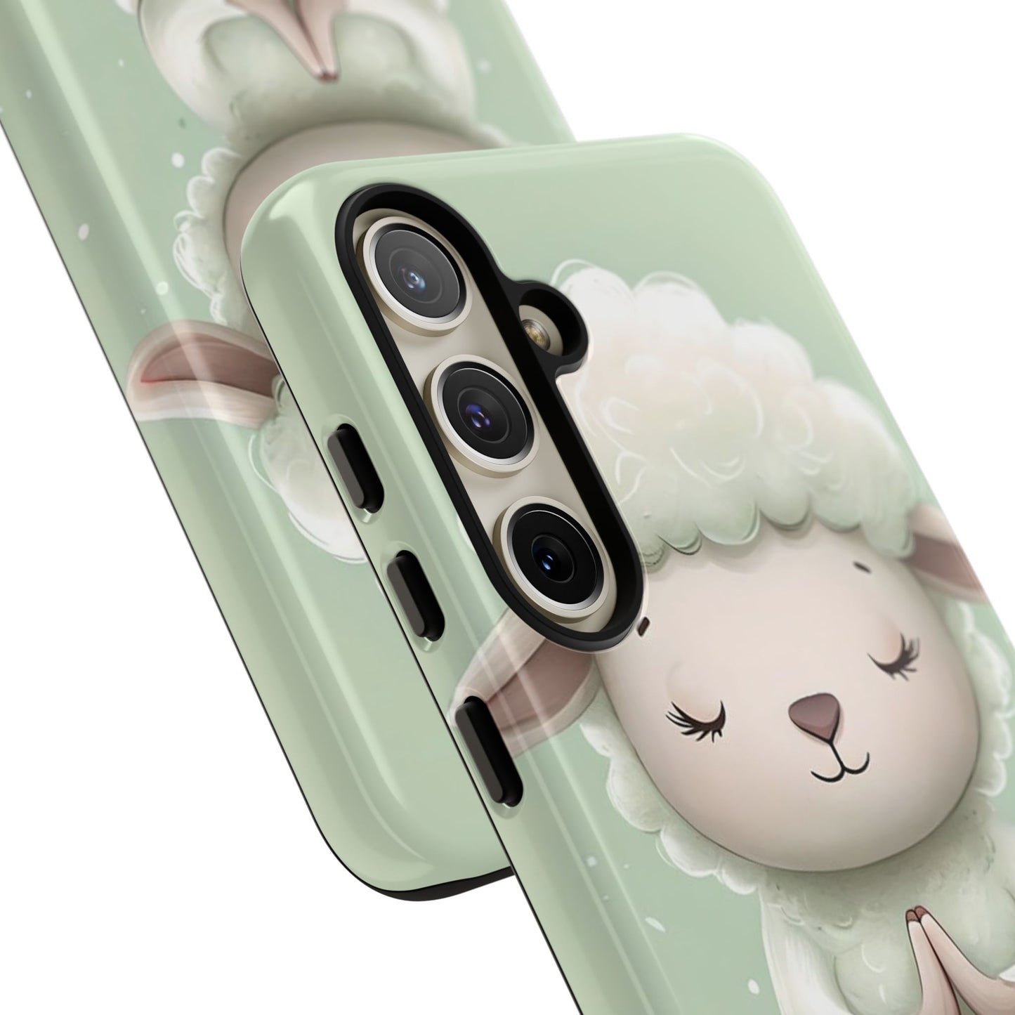 Meditating Lamb Phone Case — Cute Pastel Protective iPhone Cover
