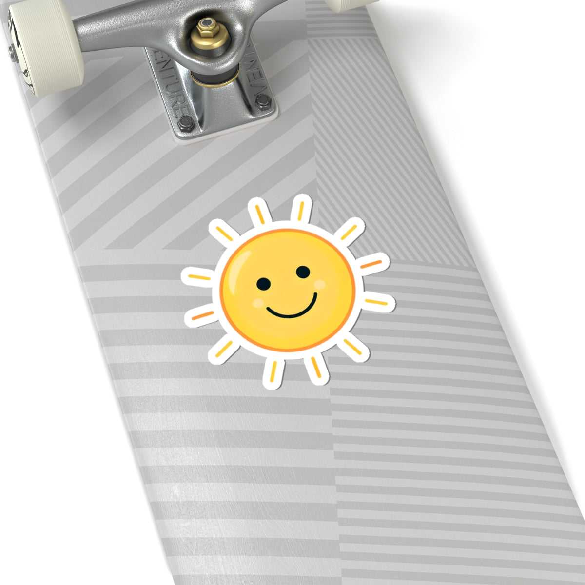 Sunny Smiley Kiss-Cut Sticker — Cute Sun Laptop Decal