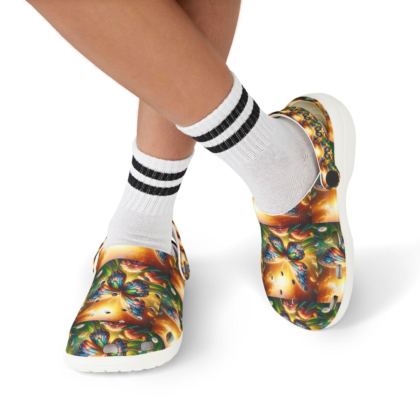 Colorful Butterfly Clogs for Kids - Fun Summer Footwear