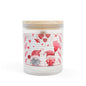 Valentine Gnome Frosted Glass Candle – 11oz Romantic Heart Scented Candle