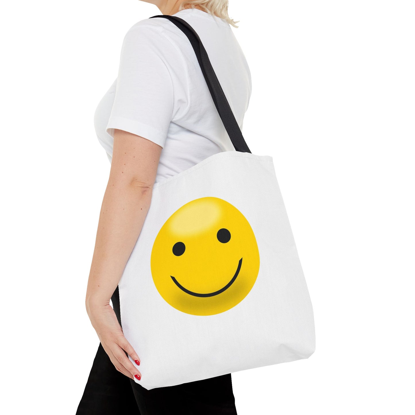 Smiley Face Tote Bag, Eco-Friendly Shopping Bag
