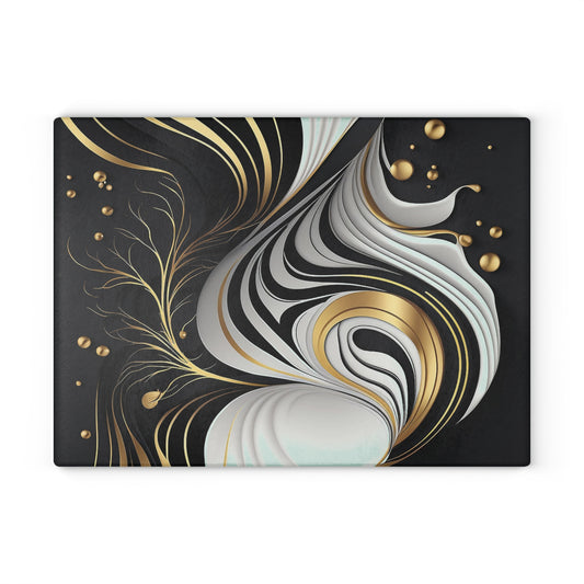 Elegant Abstract Glass Cutting Board