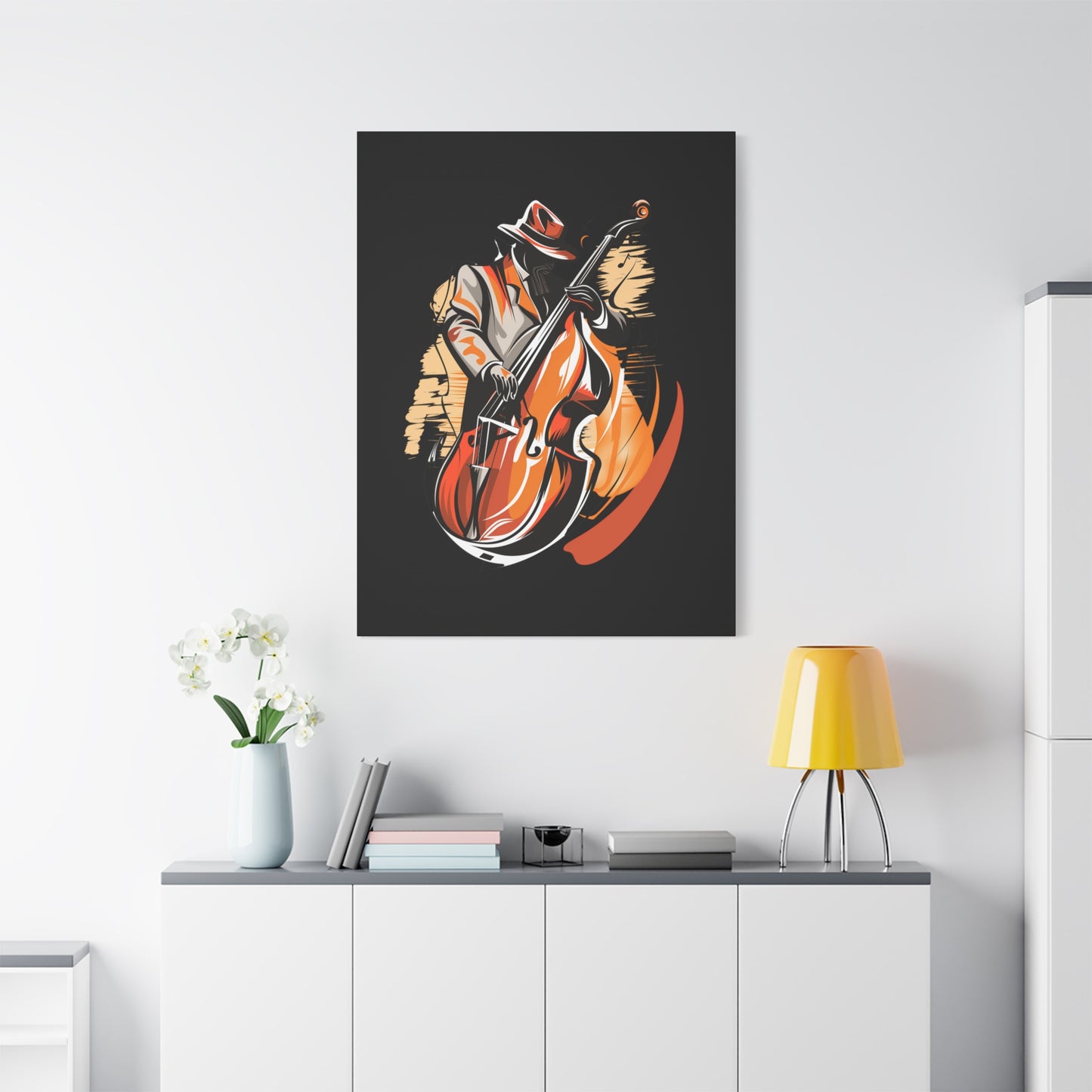 Matte Canvas, Stretched, 1.25" - Bass Player