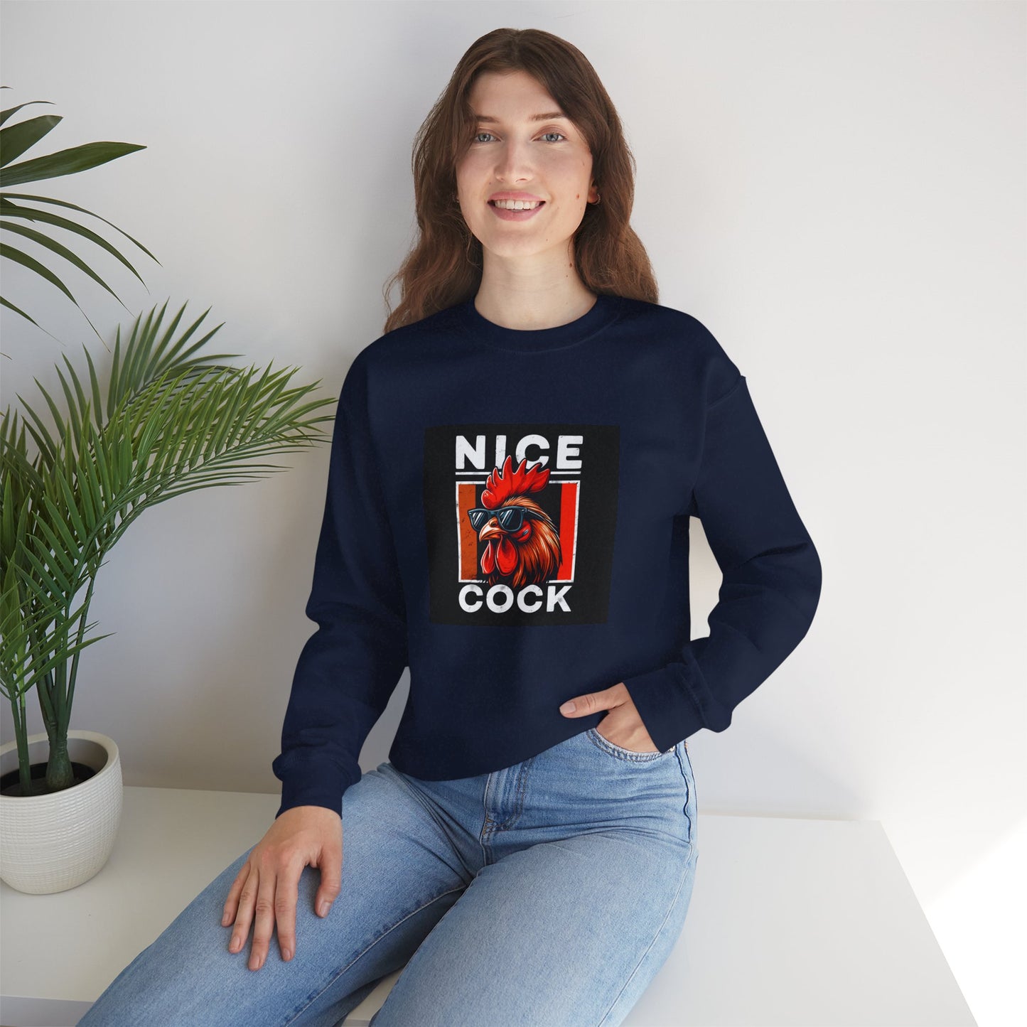 Nice Cock Rooster Crewneck Sweatshirt