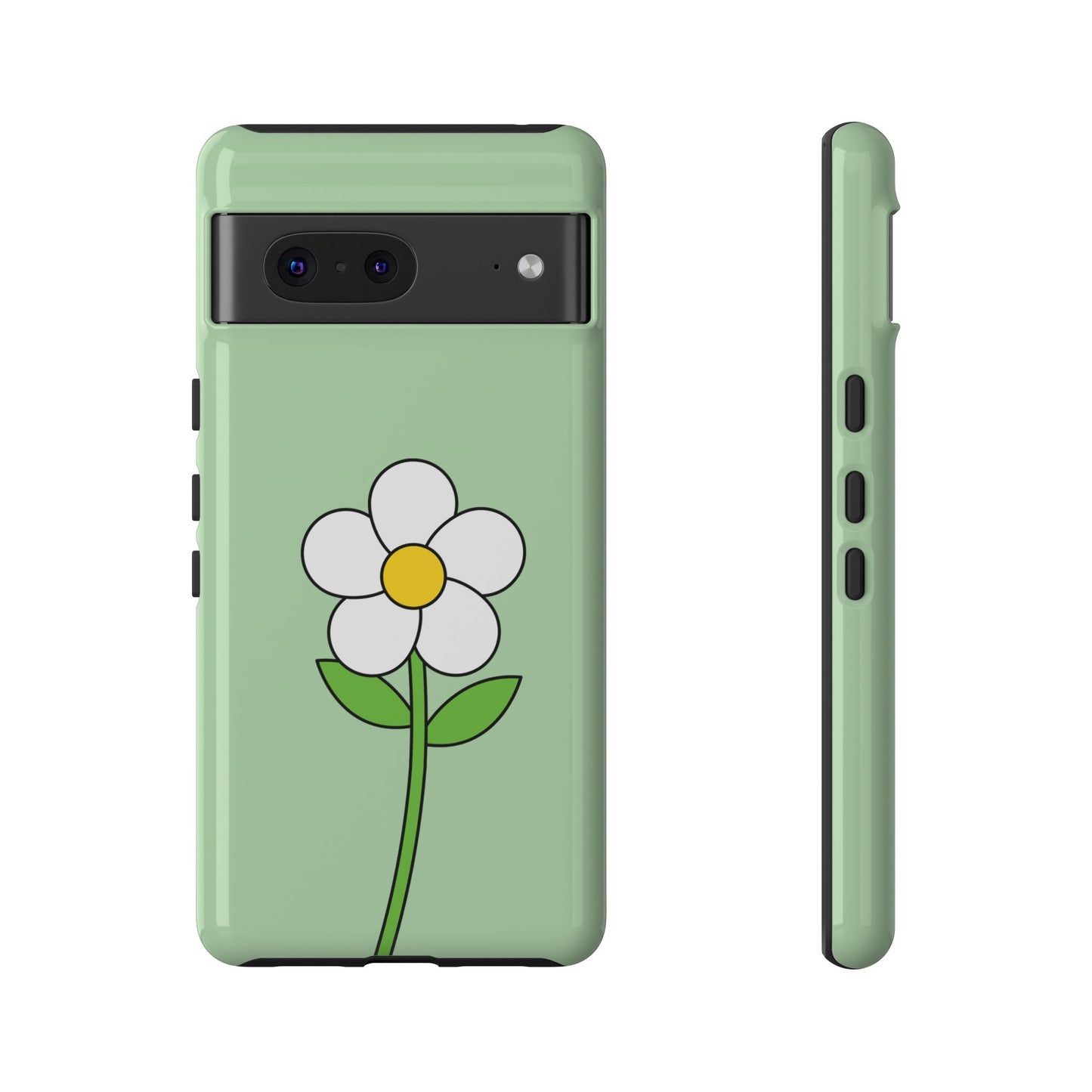 Floral Phone Case - Tough Cases for Nature Lovers, Cute Green Flower Design, iPhone Cover, Gift for Her, Spring Accessories