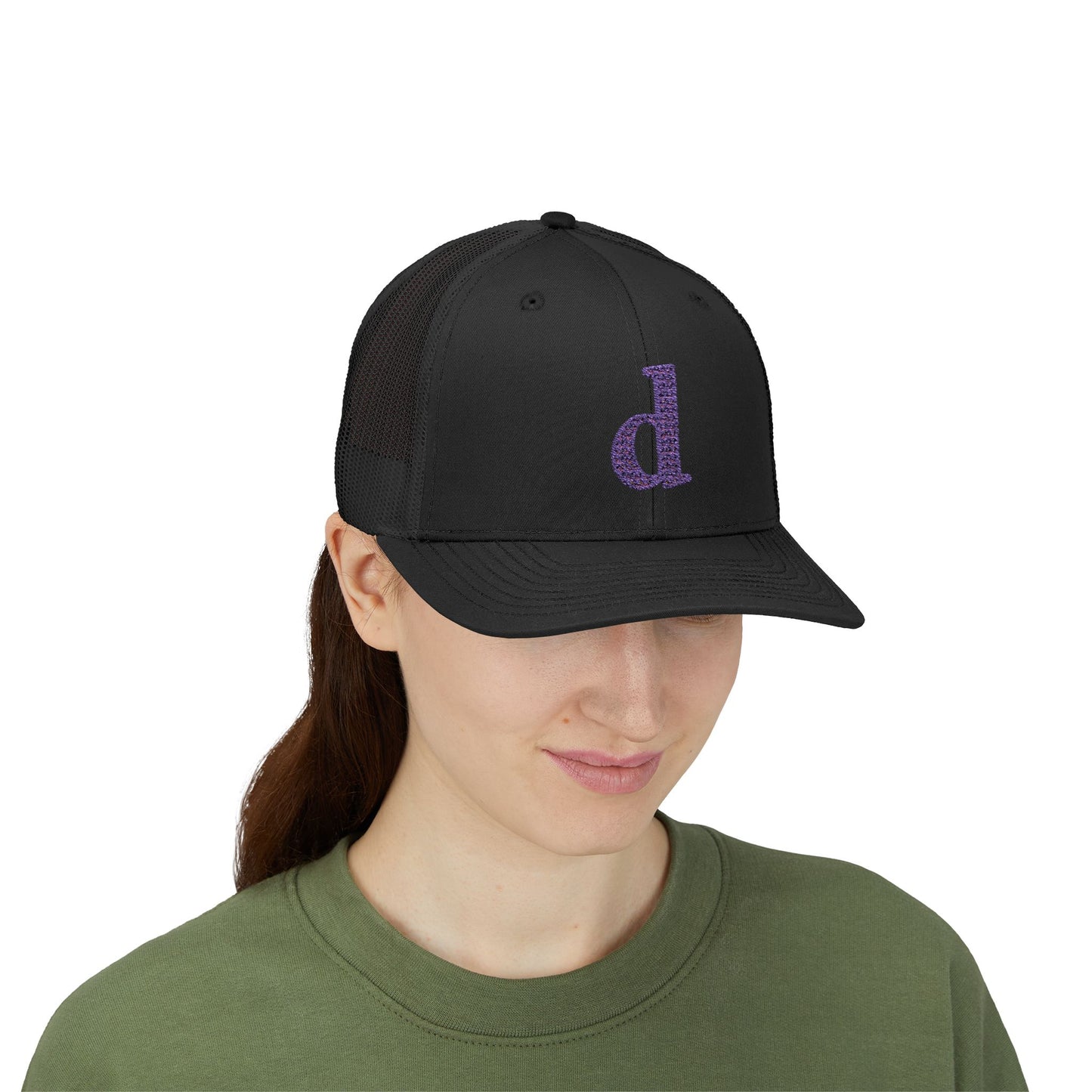 Glitter Initial Snapback Trucker Cap, Personalized Hat, Custom Cap, Trendy Hat, Stylish Gift for Him/Her, Summer Fashion Accessory