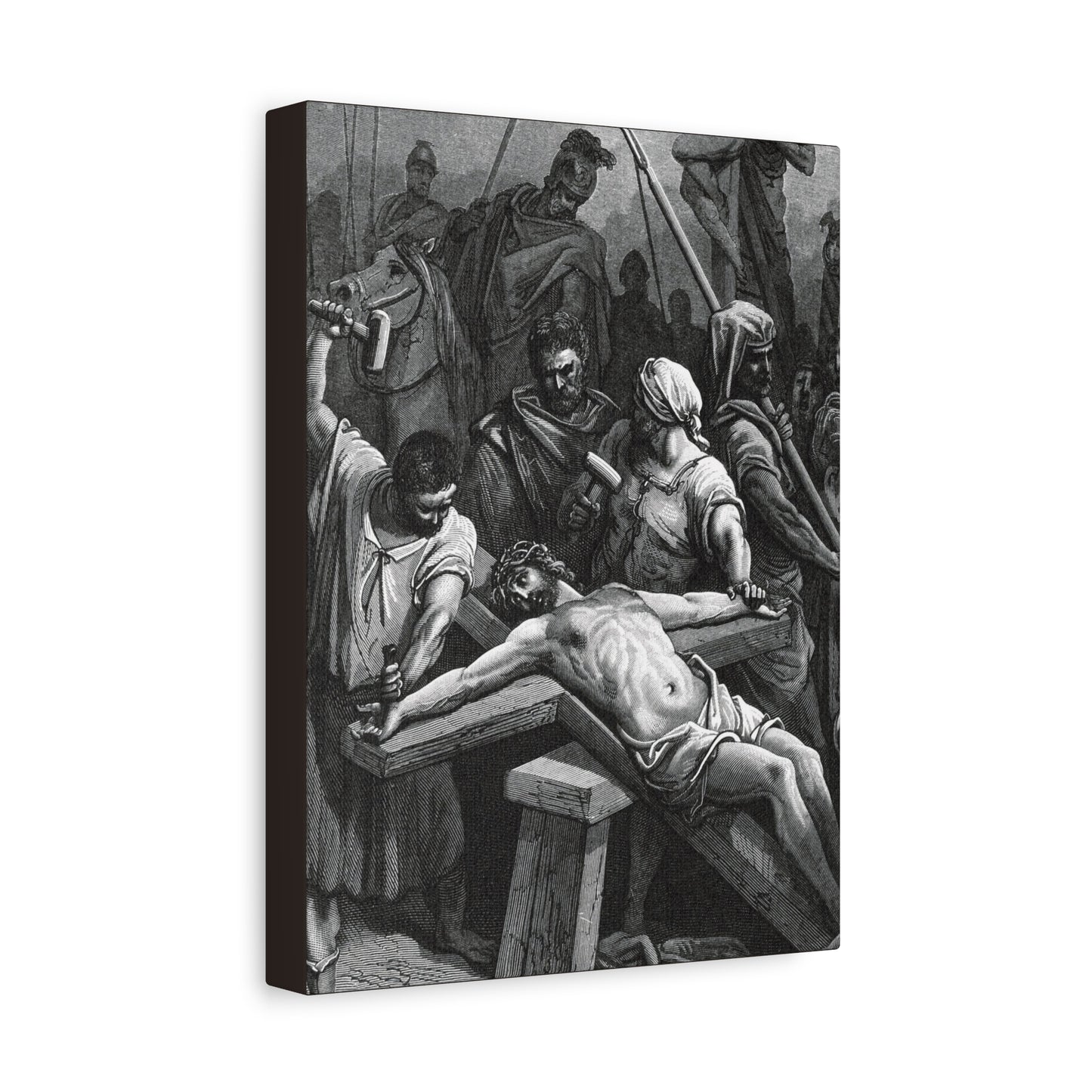 Crucifixion Art Matte Canvas Print – Stretched Religious Wall Decor