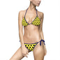 Polka Dot Women's Bikini Swimsuit, Triangle Swimwear, Cute Beach Outfit, Summer Holiday Swim, Pool Party Essential, Vibrant Swimwear