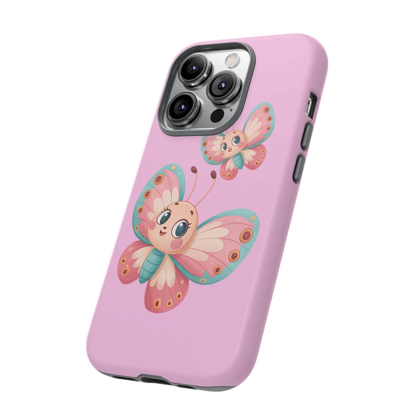 Cute Butterfly Phone Case, Tough Phone Cover, Girly Phone Accessory, Unique Gift for Her, Kids Phone Case, Floral Design Case