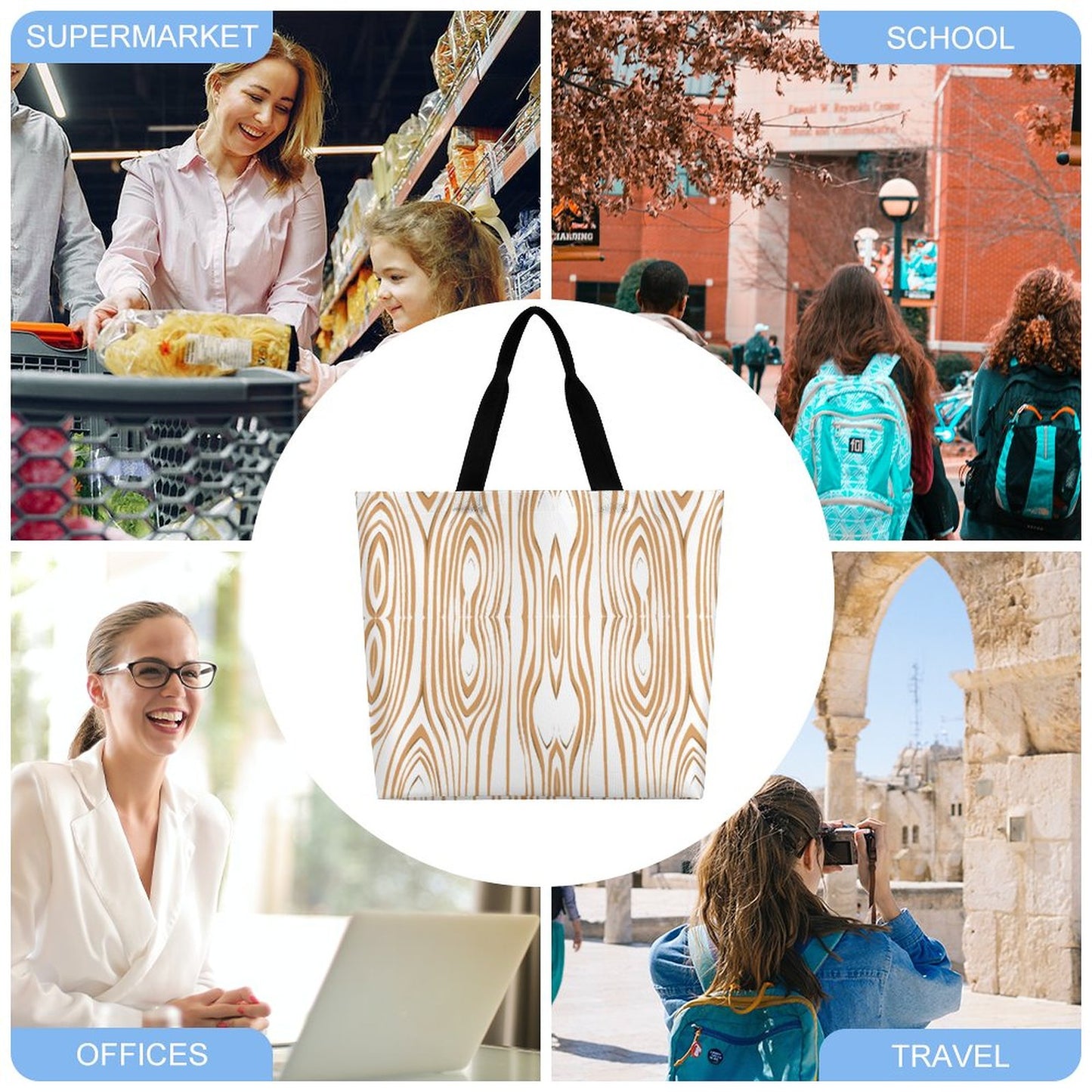 Large One Shoulder Shopping Bag
