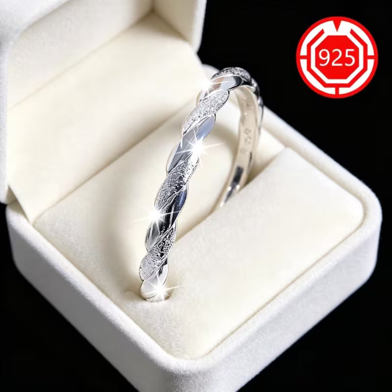 925 Silver Twisted Bangle Bracelet