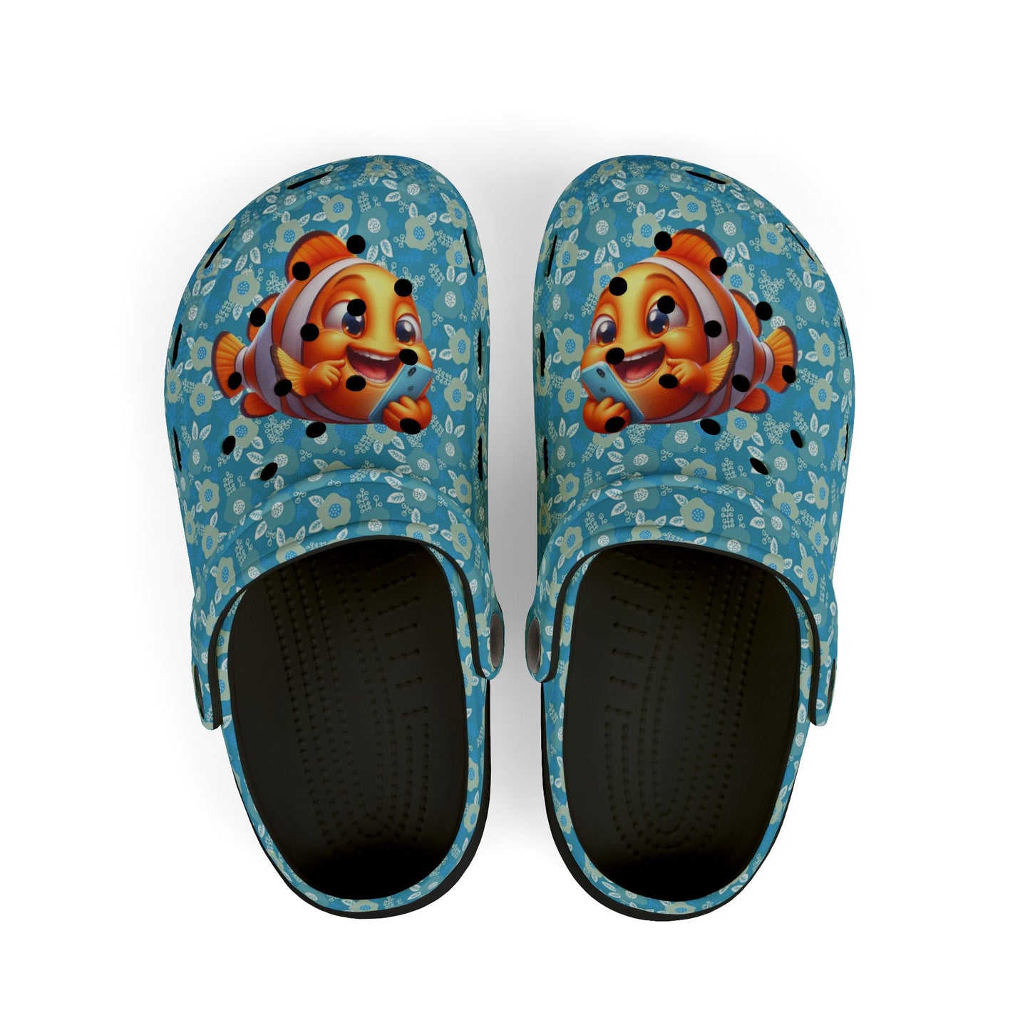 Colorful Cartoon Fish Kid's Clogs, Fun Summer Footwear, Kids Beach Shoes, Playful EVA Sandals, Gift for Kids