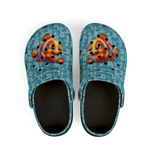 Colorful Cartoon Fish Kid's Clogs, Fun Summer Footwear, Kids Beach Shoes, Playful EVA Sandals, Gift for Kids