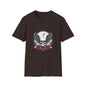 Skull Wings T‑Shirt – Crescent Moon & Red Roses Gothic Graphic Tee