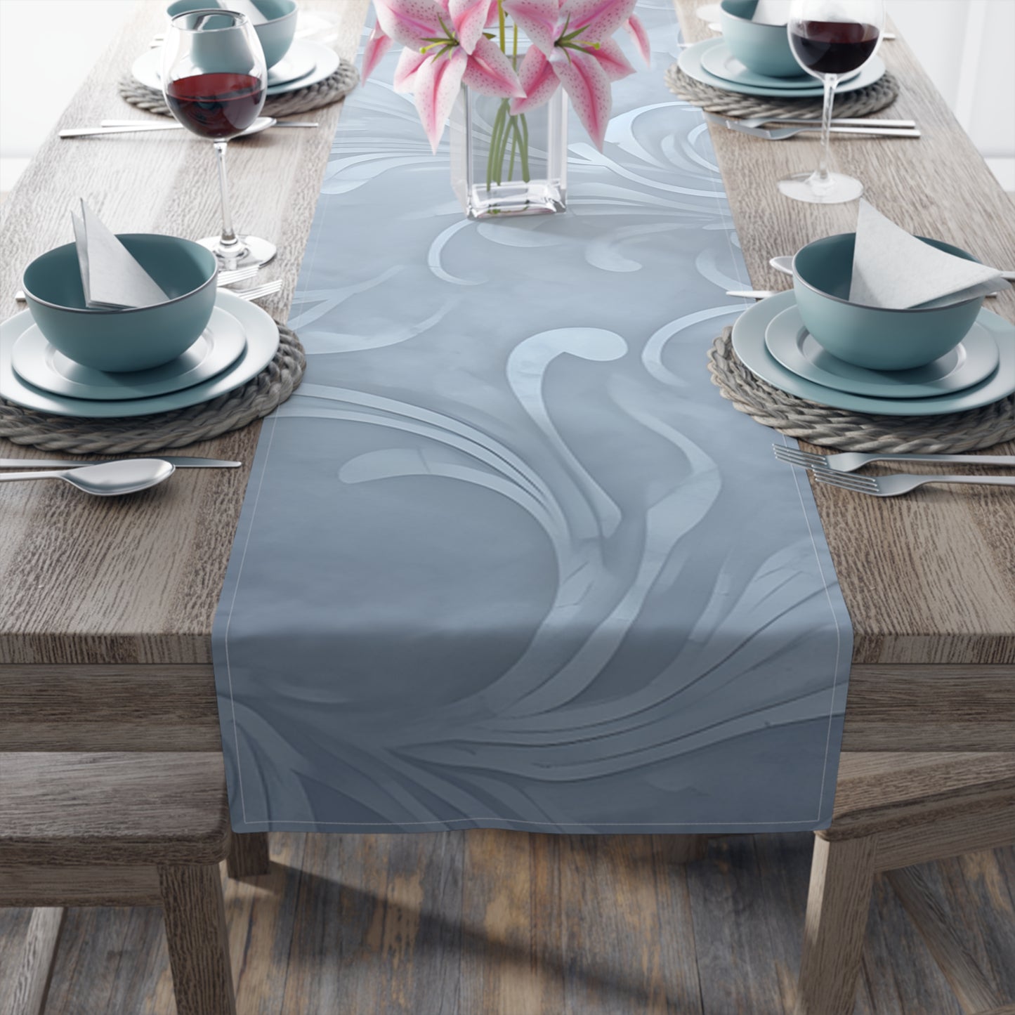 Elegant Cotton-Poly Table Runner | Wedding Decor, Dining Table Accent, Home Decoration, Holiday Table Setting, Gift Idea