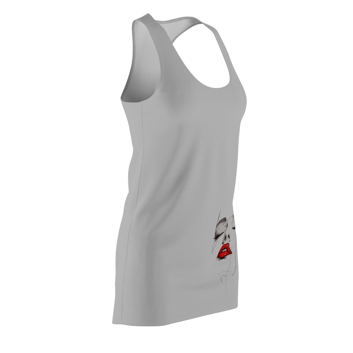 Chic Women's Racerback Dress, Trendy AOP Dress, Artistic Casual Dress, Spring Summer Outfit, Perfect for Parties & Events
