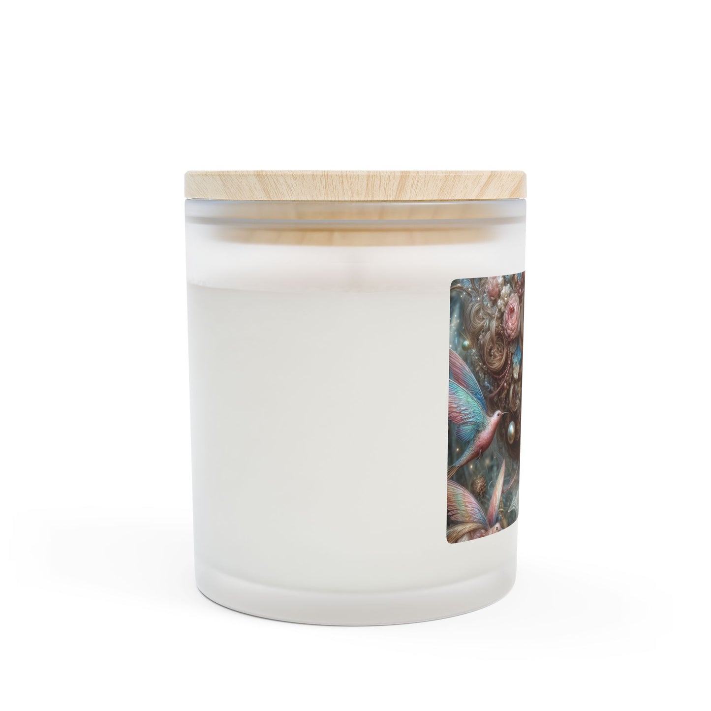 Frosted Floral Candle, Relaxing Home Decor, Gift for Her, Nature Inspired Mood Setter, Aromatic Candles for Self-Care, Birthday Gift